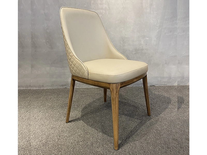 Luxury Leather Dining Chair Living Room Upholstery Arm Chair Dining Wholesale with wood Legs 1