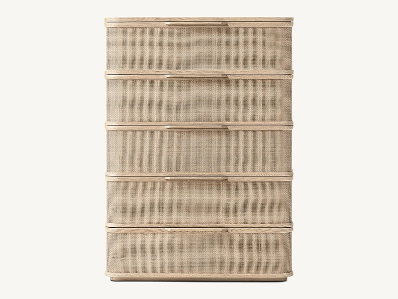 Defaico Oak Solid Wood Dresser Faddish Modern Style Bedroom Dresser 1