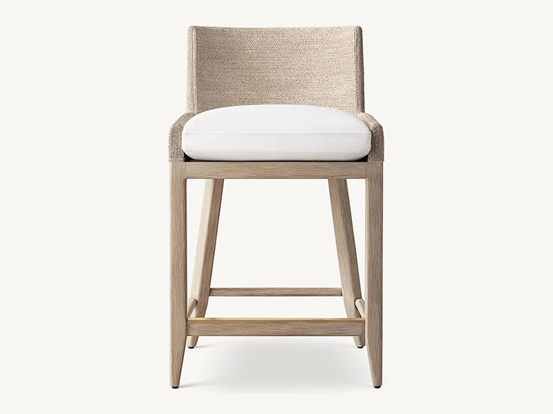 Modern Water Grass Woven Bar Armlesschair 1