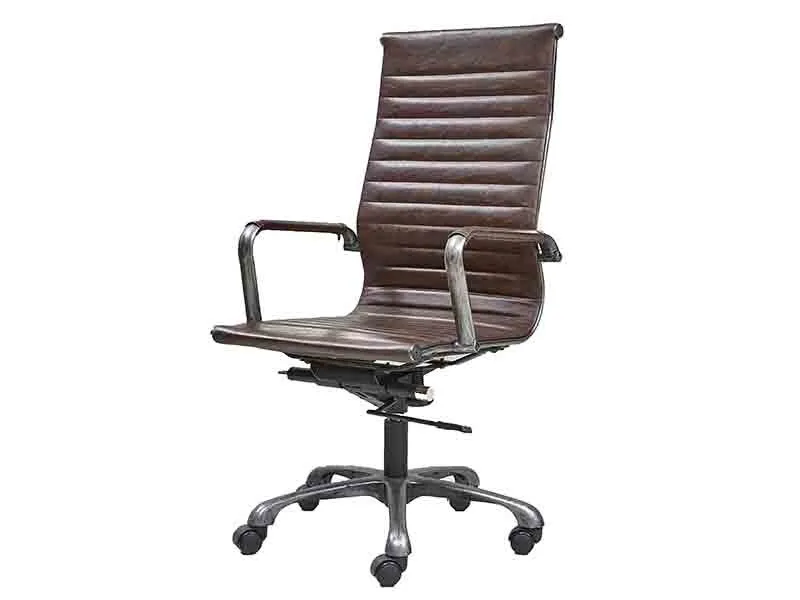Vintage Leather CEO Office Chair with Wheels 1