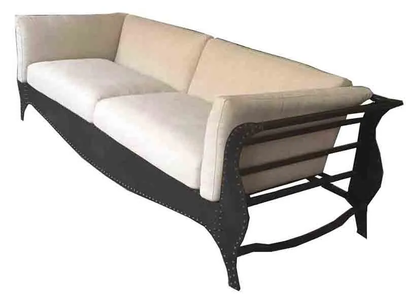 Iron Frame Linen Fabric Sofa 1