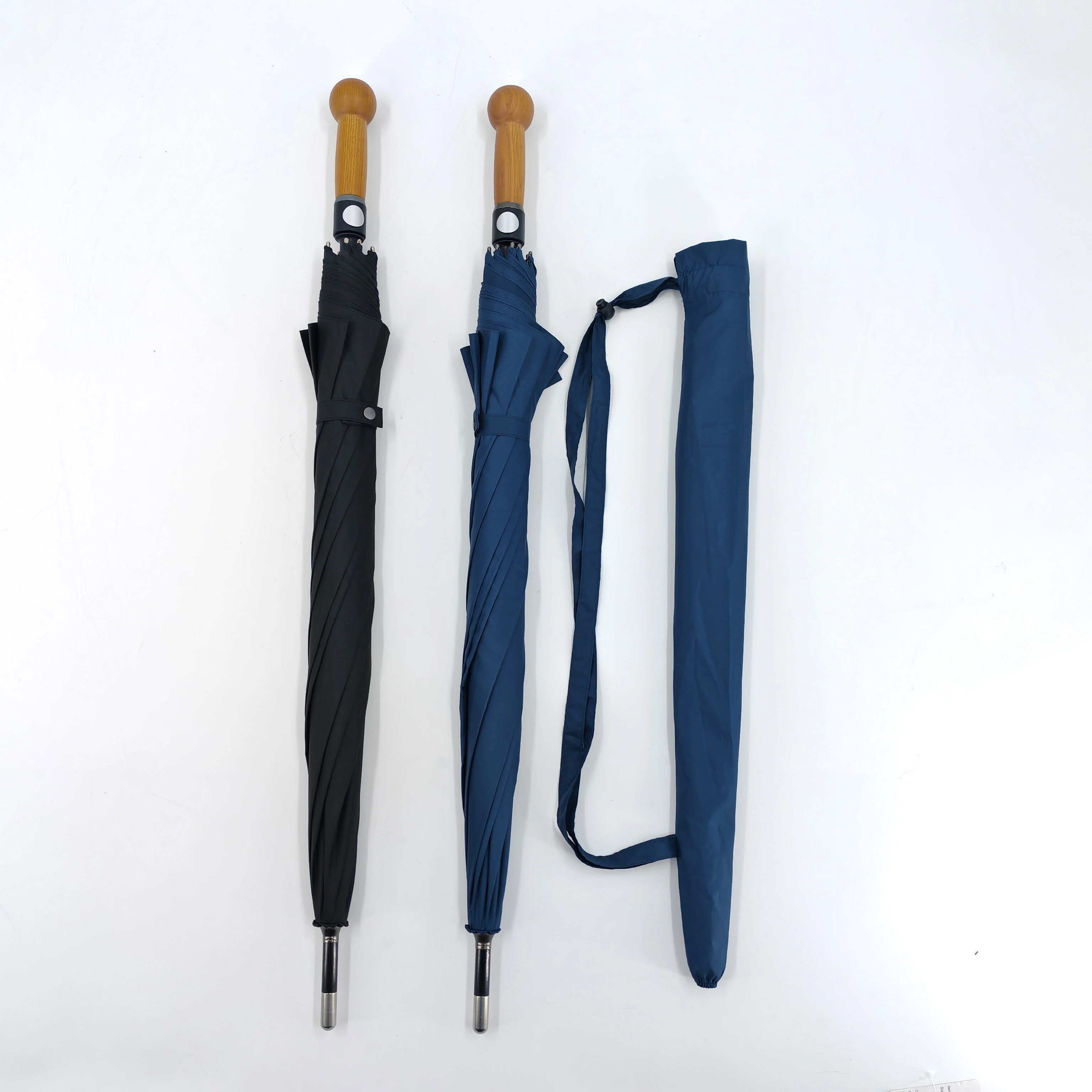Heavy Duty Walking Stick Umbrella Defense Umbrella With Big Wooden Handle 1