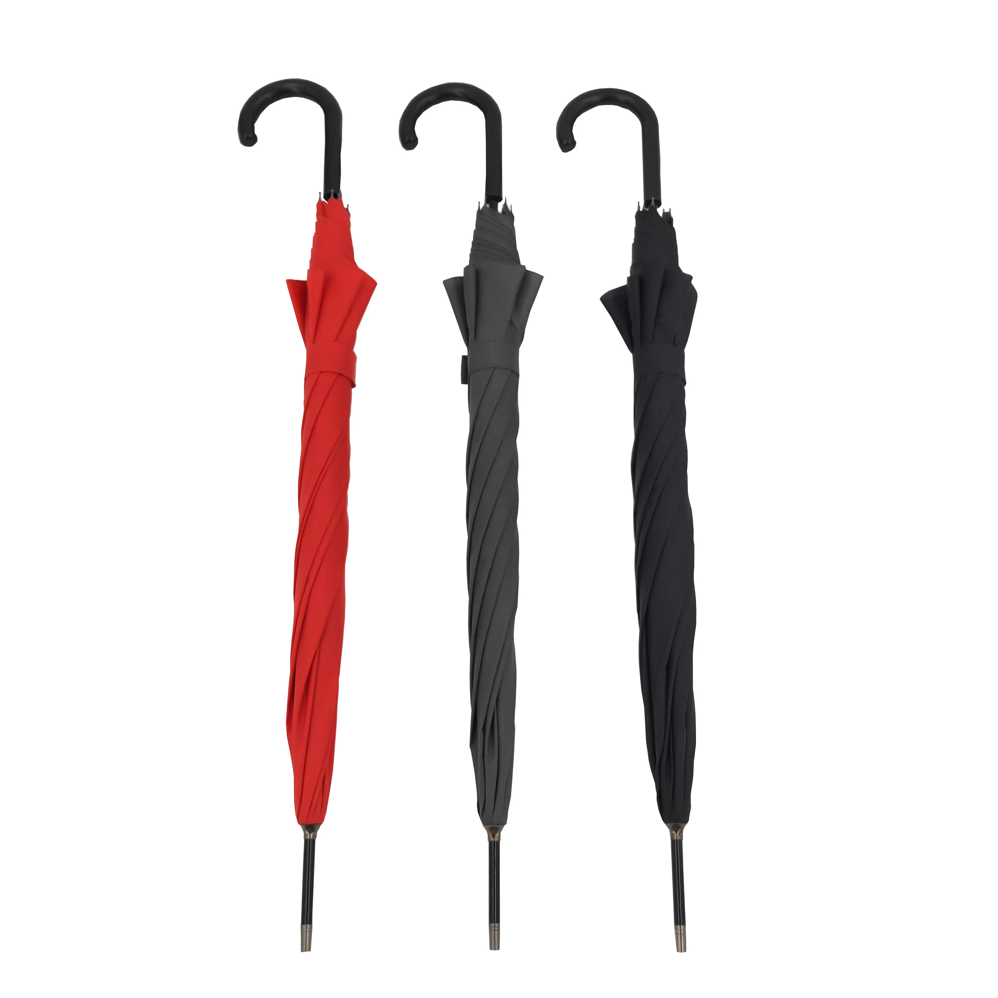 Economic Classic Solid Plain Color Automatic Stick Umbrella for Advertising & Gift 1
