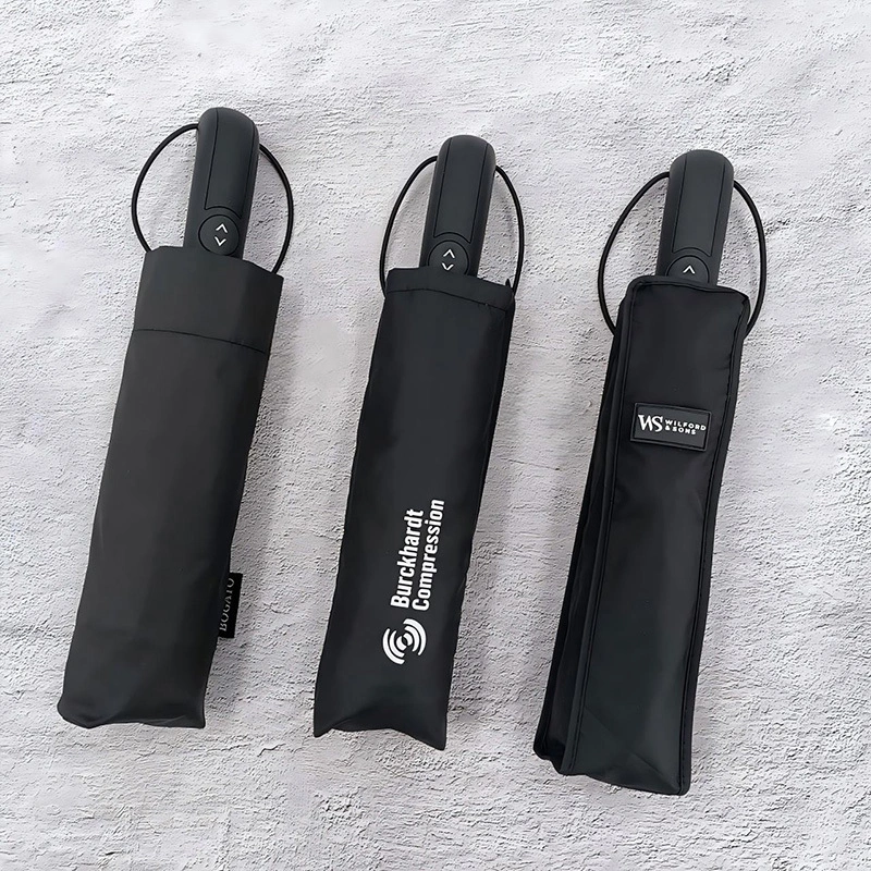 Windproof 3 Folding Umbrella Pfas Free RPET Air Vented For Corporate Gifts 1