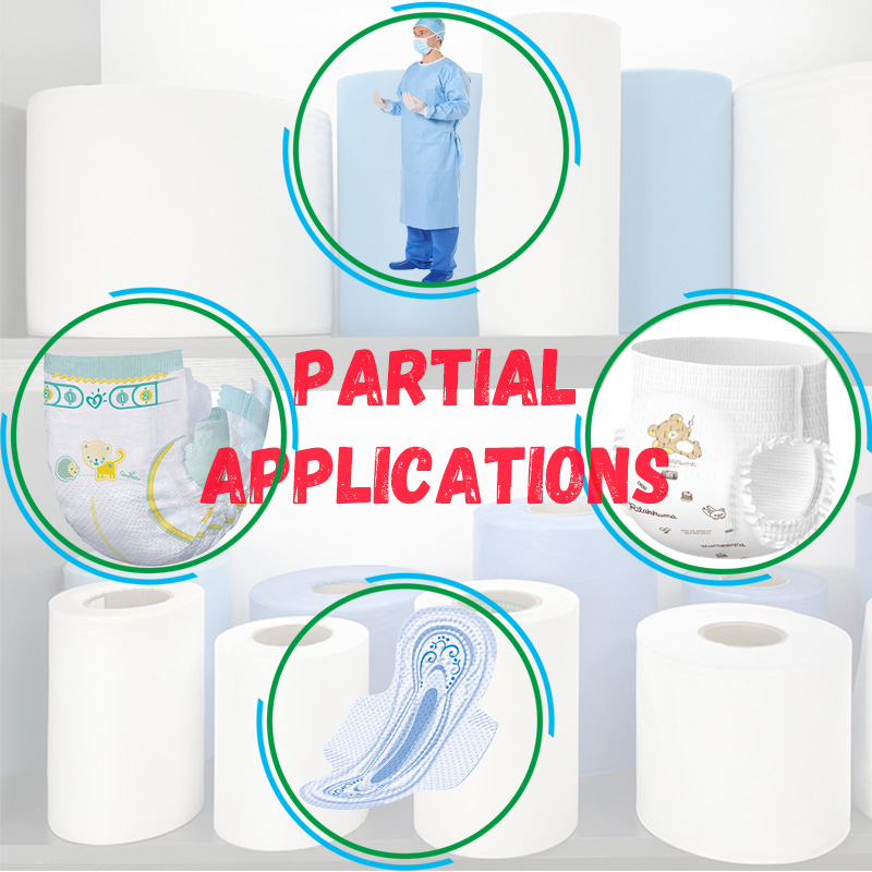SS  SMS SSS SSMMS nonwoven fabric manufacturer hygiene material for sanitary napkin and diaper 7