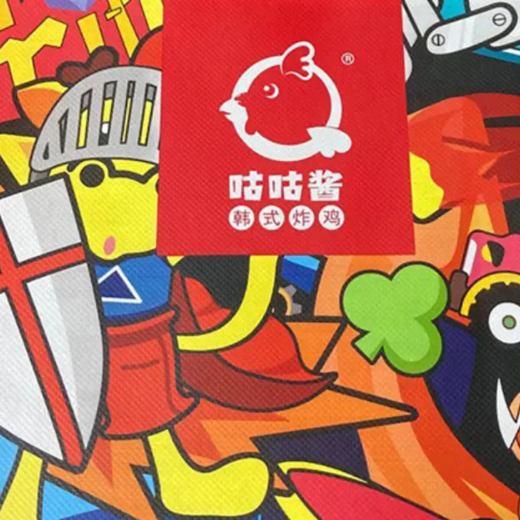 Non-woven fabric is used for laminated shopping bags. 1