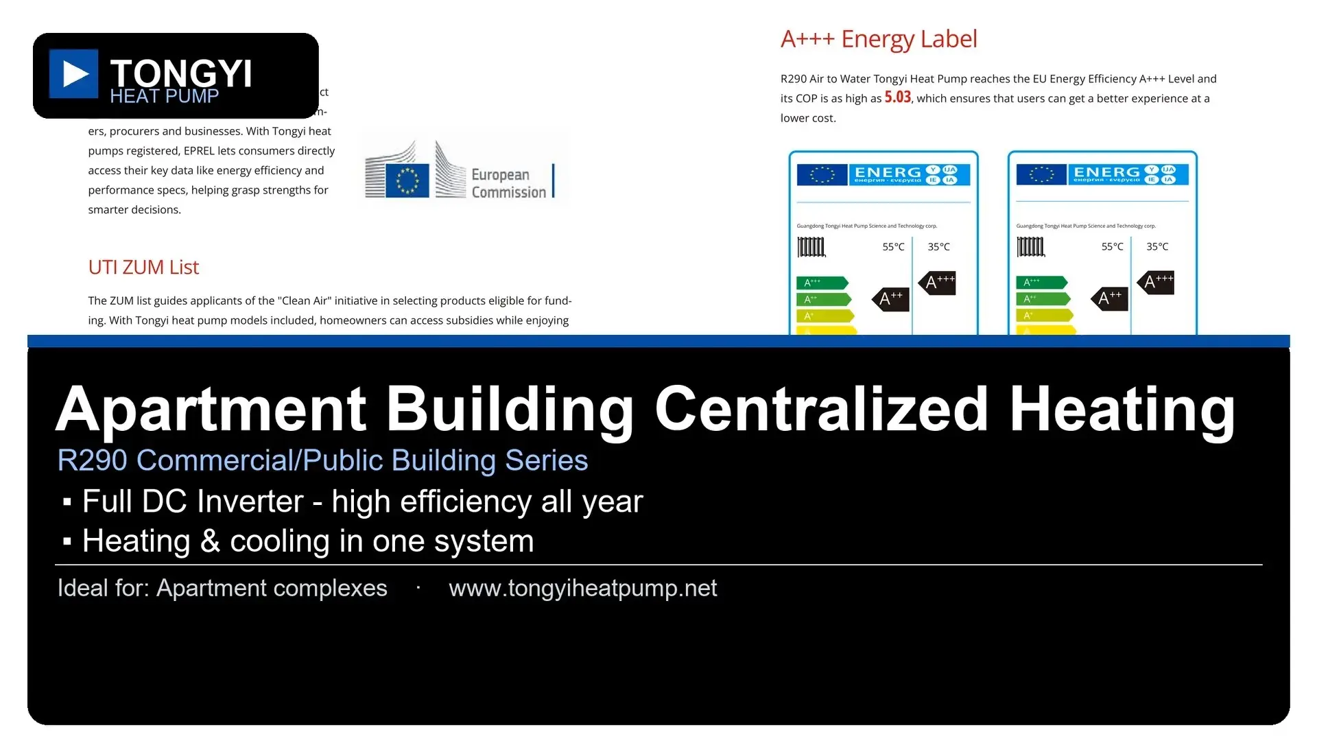 R290 Air to Water Heat Pump Air-to-Water Heat Pumps Wholesale - TONGYI-1 1
