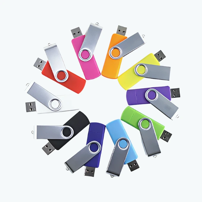 ABS Swivel USB Type-C Flash Drive with Metal Clip 1