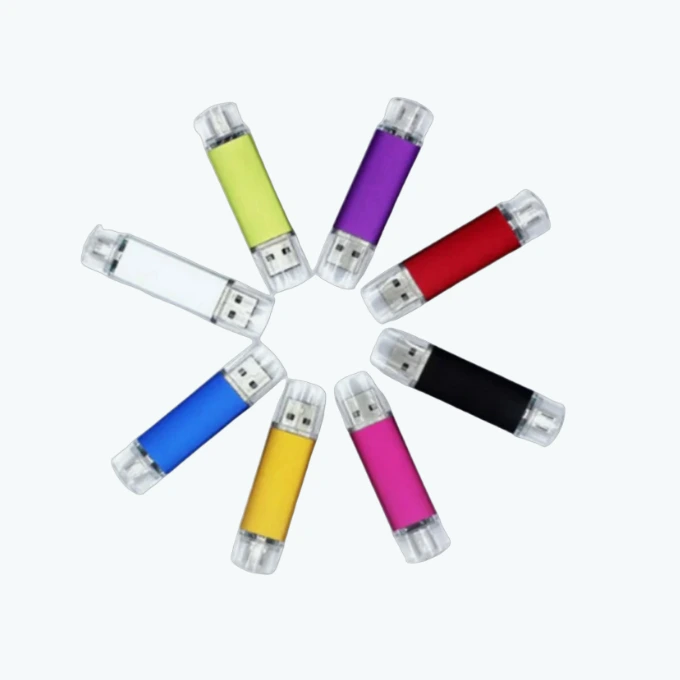 Dual Cap USB Type-C Flash DriveOTG Memory Stick with Covers 1