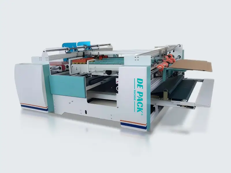 Popular Semi-automatic Double Piece Corrugated Folder Gluer Machine Supplier - DE PACK 1
