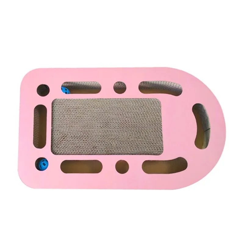 Wholesale custom turntable funny cat track ball cat scratch plate WJ-0018 4