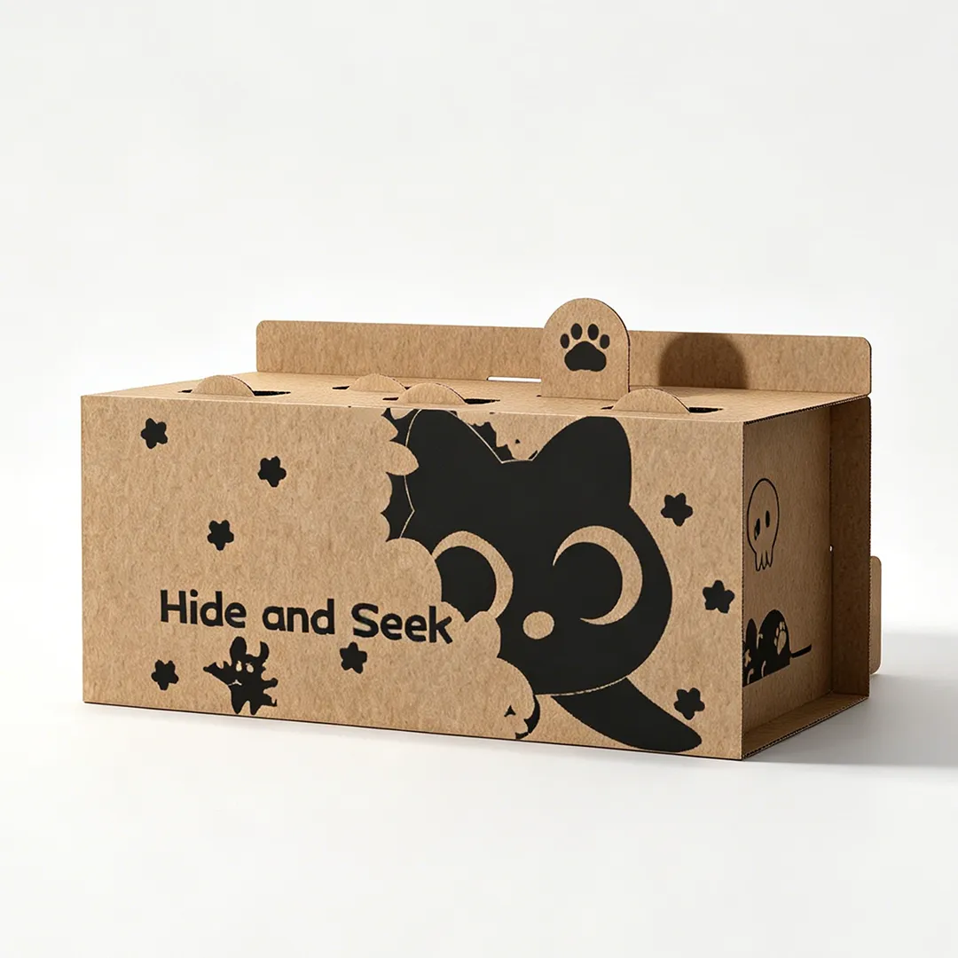 Wholesale Custom Cute Whack-a-Mole Corrugated Cat Toy WJ-0016 4