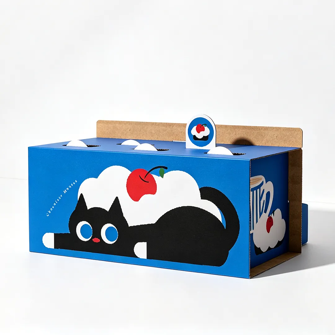 Wholesale Custom Cute Whack-a-Mole Corrugated Cat Toy WJ-0016 3