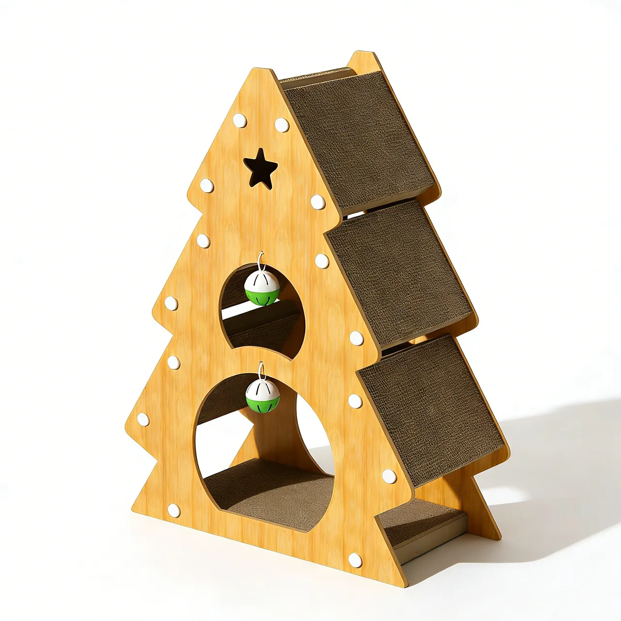 Bestseller: Individuell gestaltbarer Katzenbaum aus Holz, Weihnachtsbaum PJ-0004 1