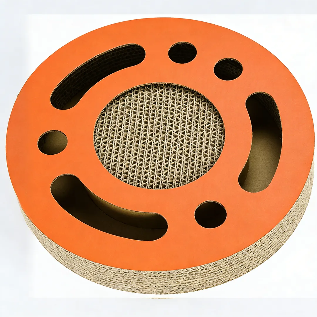 Best-Selling Cat Toy: Orange Ring Openwork Cat Scratcher WT-0009 1