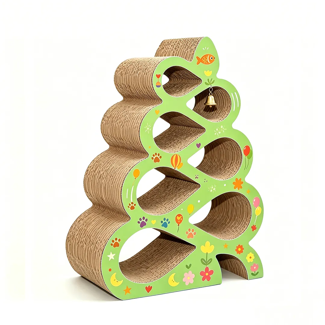 Árbol de Navidad para gatos con campana espiral personalizada, modelo PJ-0007, el más vendido. 1