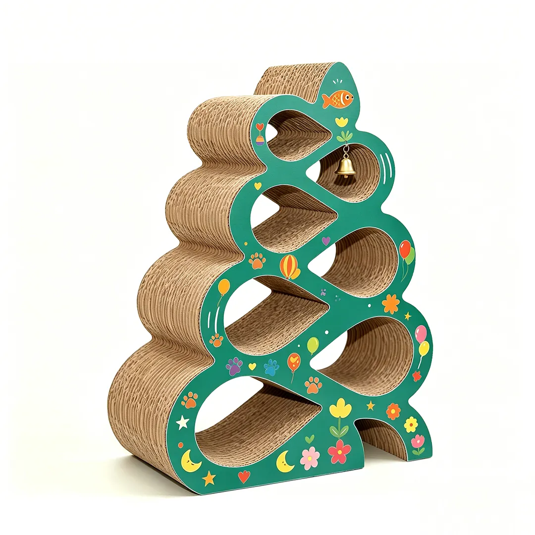 Árbol de Navidad para gatos con campana espiral personalizada, modelo PJ-0007, el más vendido. 2