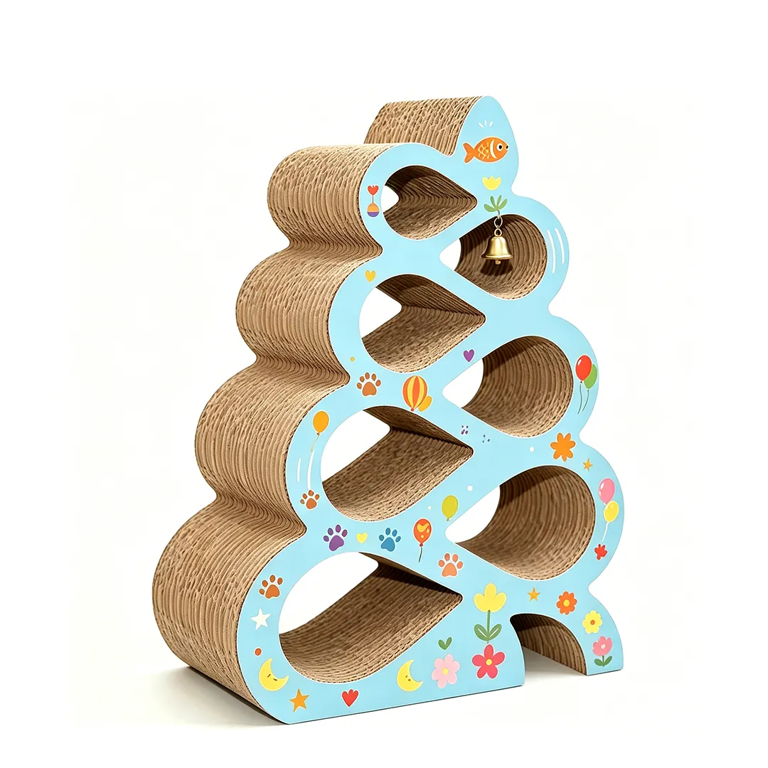 Árbol de Navidad para gatos con campana espiral personalizada, modelo PJ-0007, el más vendido. 3