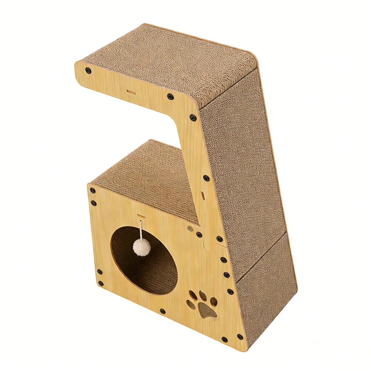 Wholesale Customizable All-in-One Cat Tree with Climbing and Hiding Features PJ-0001 2