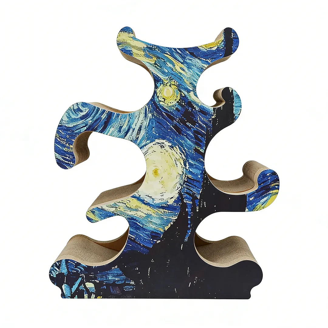 Árvore para gatos personalizada com a obra "A Noite Estrelada" de Van Gogh, campeã de vendas no atacado (PJ-0003) 1