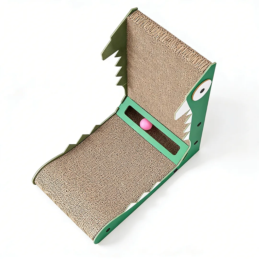Best-Selling Custom Cat Toy: All-in-One Hide-and-Scratch Dinosaur Scratching Post WJ-0012 2