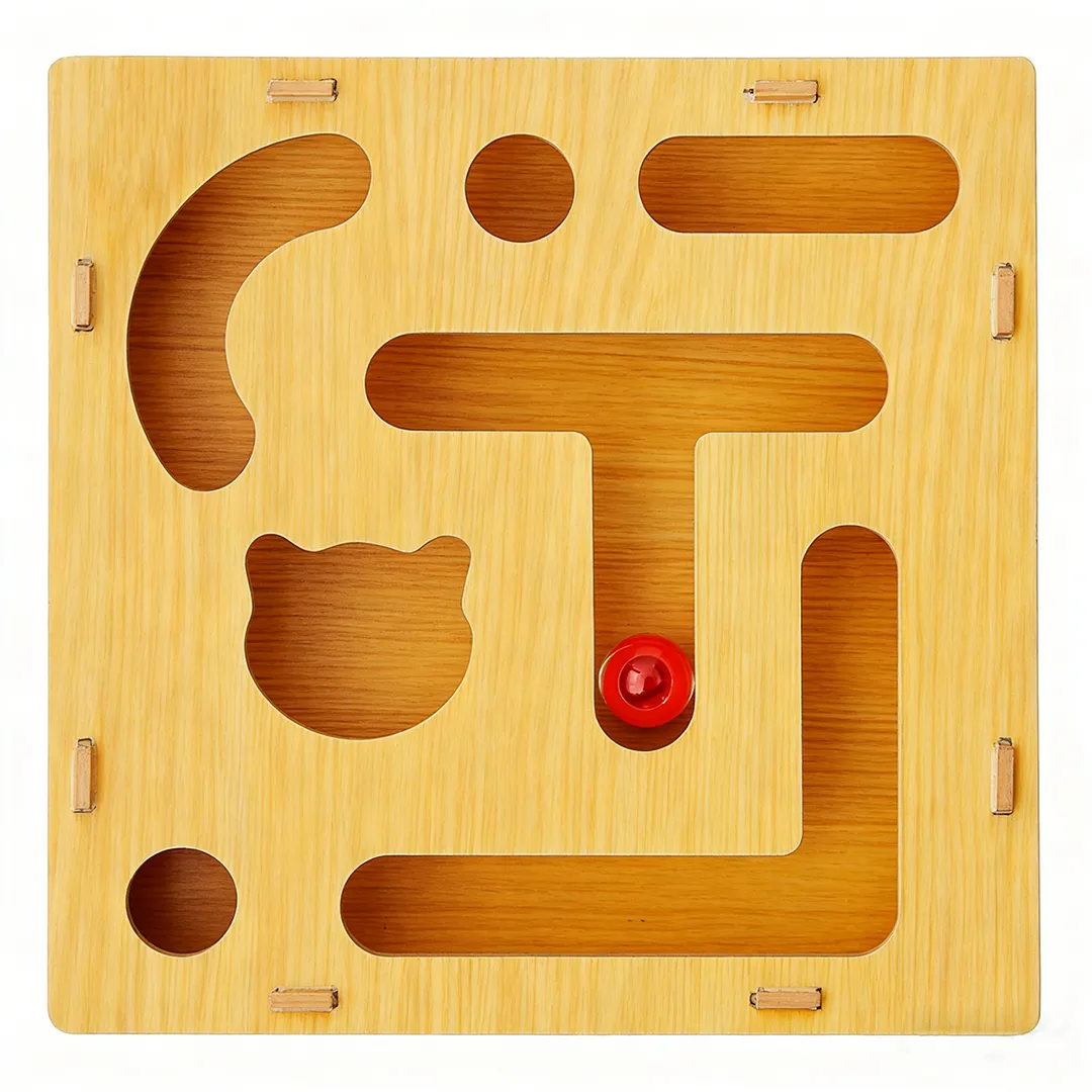 Best-Selling Custom Wooden Maze Cat Scratcher WJ-0008 3