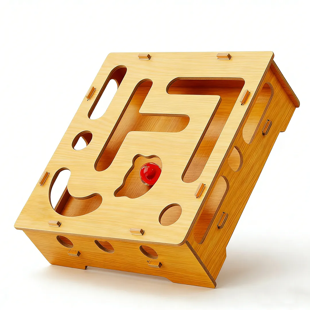 Best-Selling Custom Wooden Maze Cat Scratcher WJ-0008 2