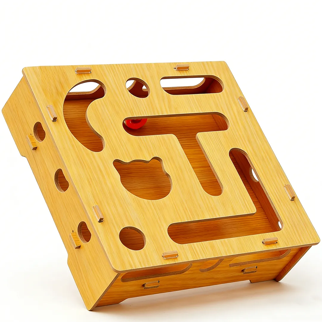 Best-Selling Custom Wooden Maze Cat Scratcher WJ-0008 1