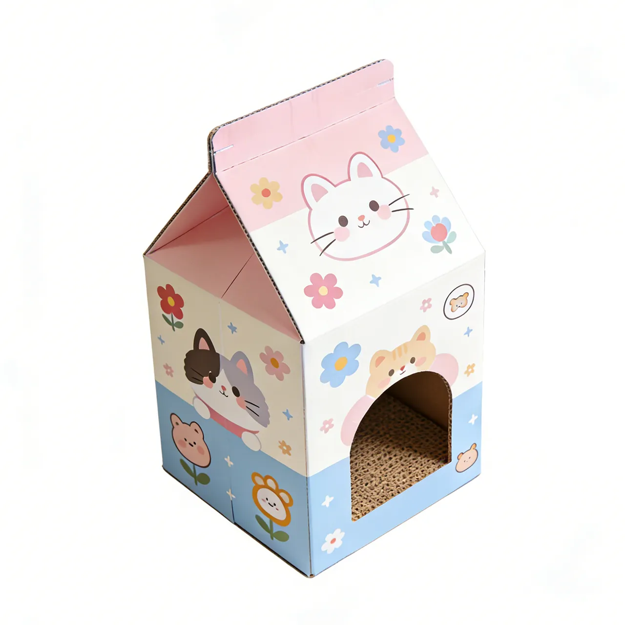 Best-Selling Custom Milk Carton-Style Cat House WW-0003 1