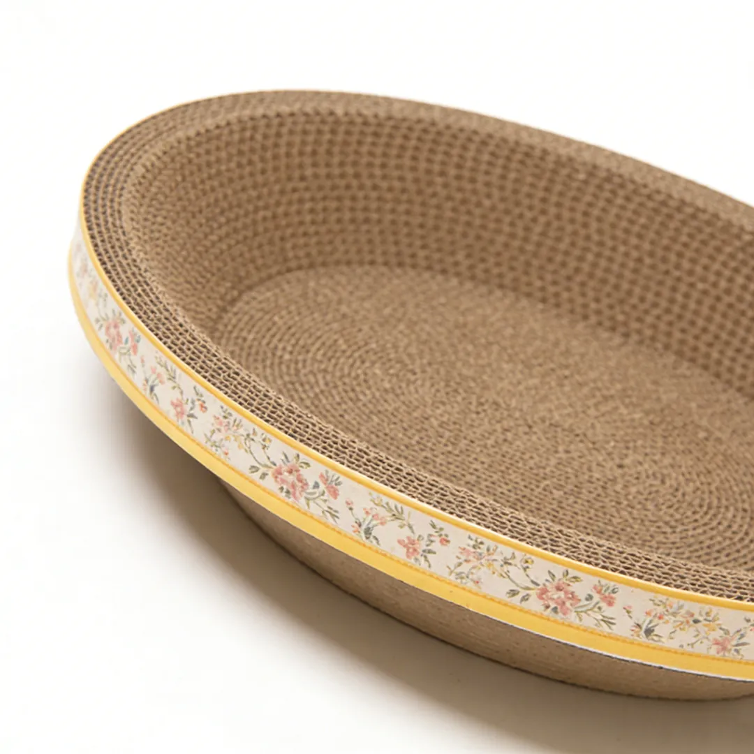 Best-Selling Custom Cartoon-Bordered Scratching Post Cat Bed ZB-0018 3
