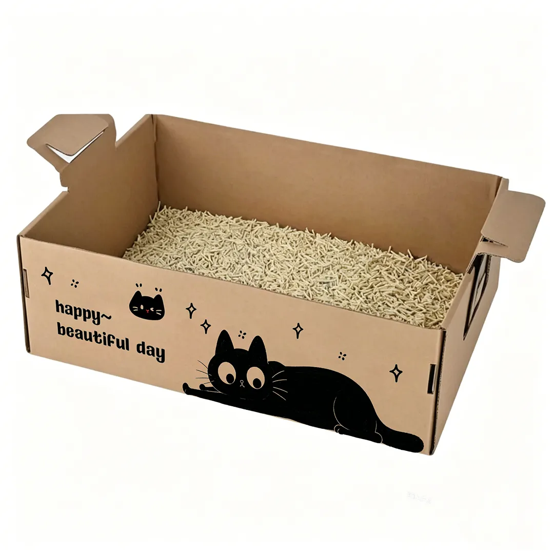 Hot sale cartoon black cat portable litter box SP-0012 3