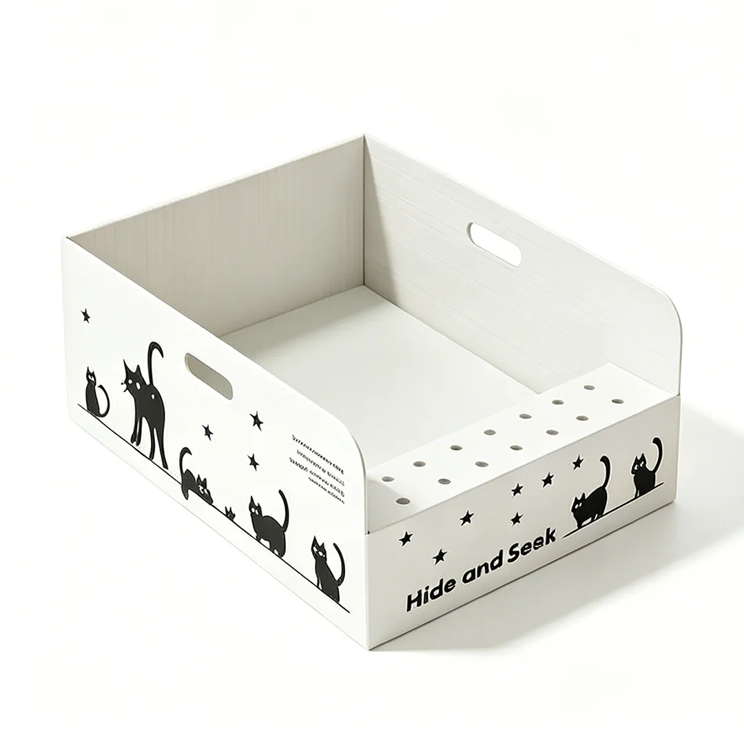 High quality custom silhouette cat with handle multi-function cat litter box SP-0014 3