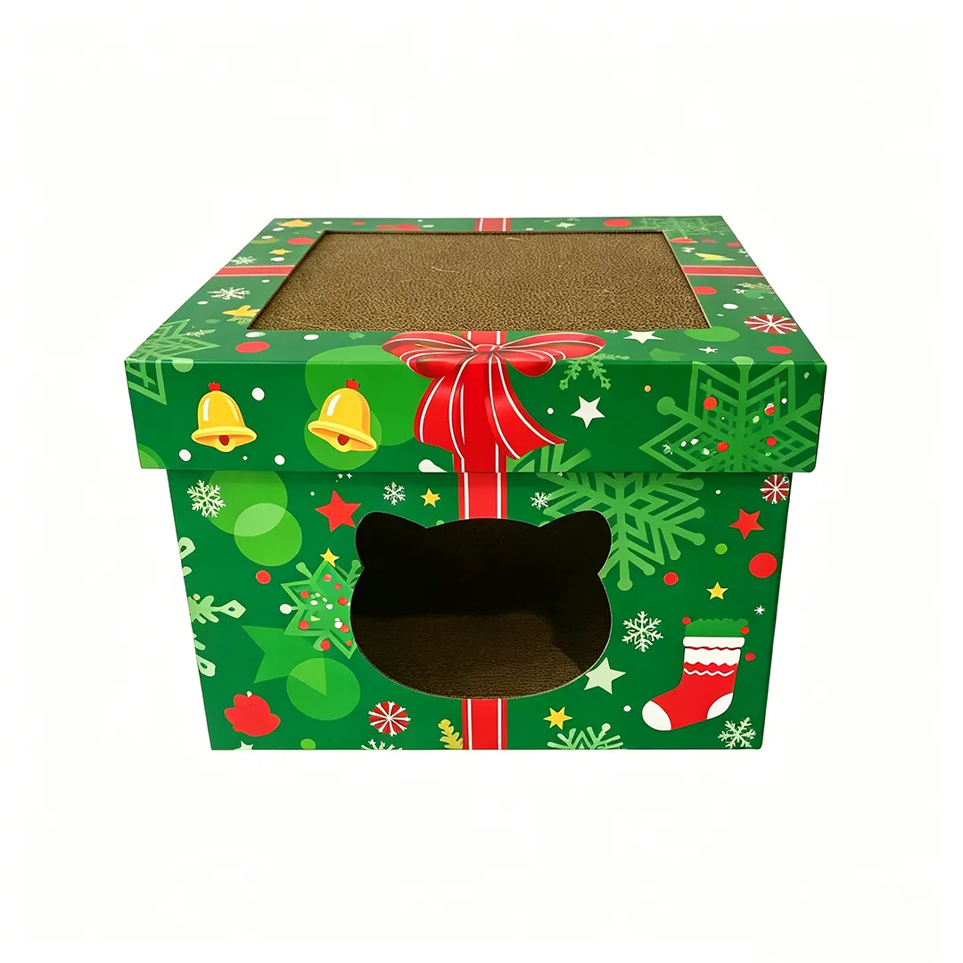 Holiday Custom Edition Christmas Surprise Cat Bed and Scratching Post WW-0021 1