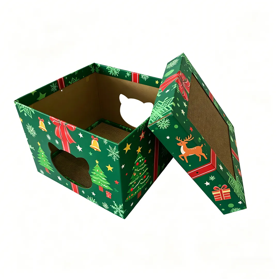 Holiday Custom Edition Christmas Surprise Cat Bed and Scratching Post WW-0021 2