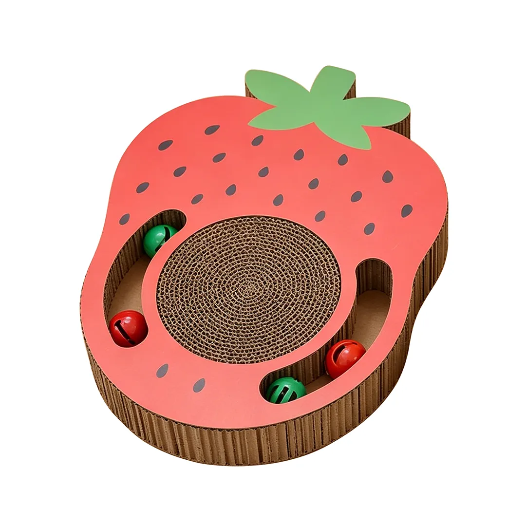 Shape custom fruit slice ball cat scratch board WJ-0024