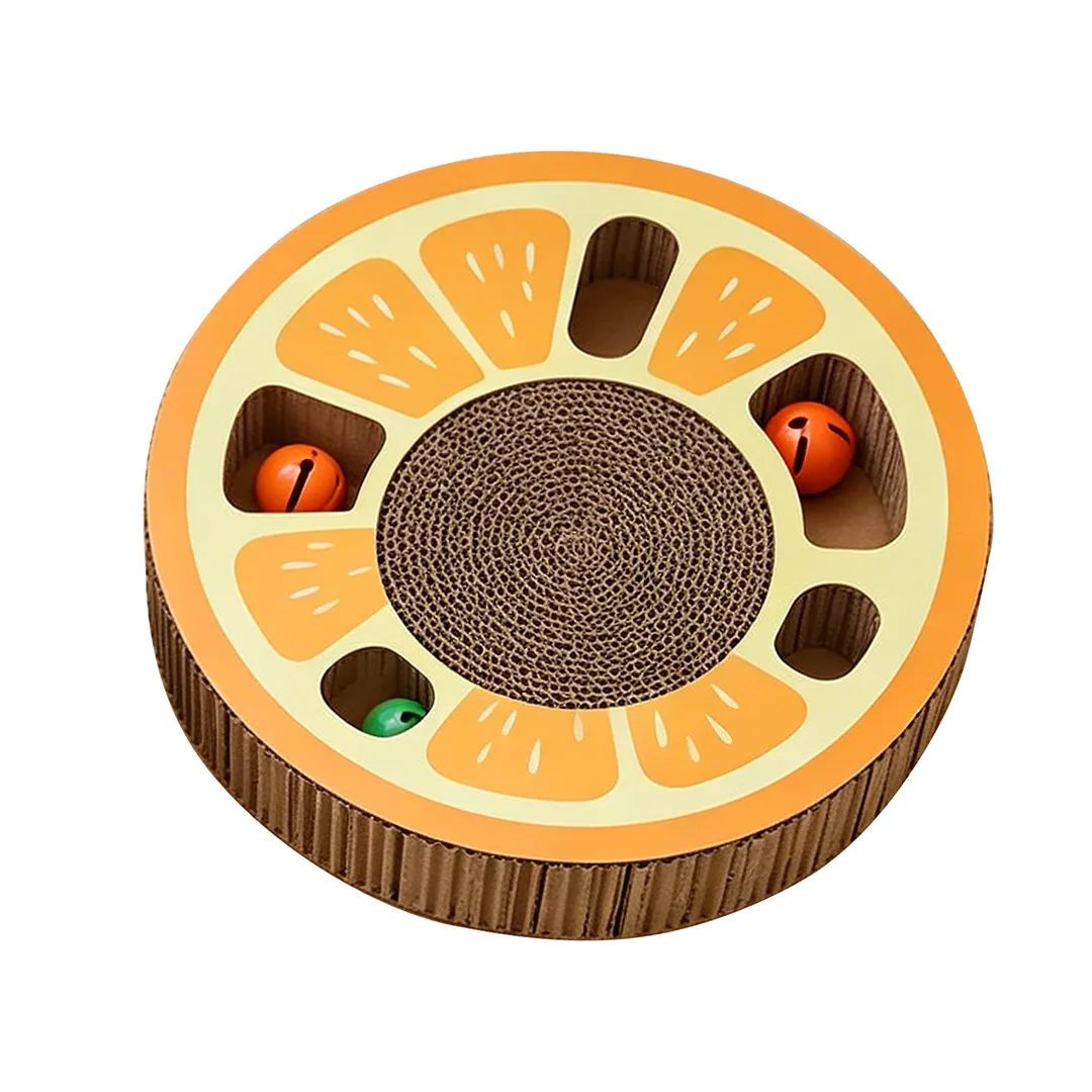 Shape custom fruit slice ball cat scratch board WJ-0024 2