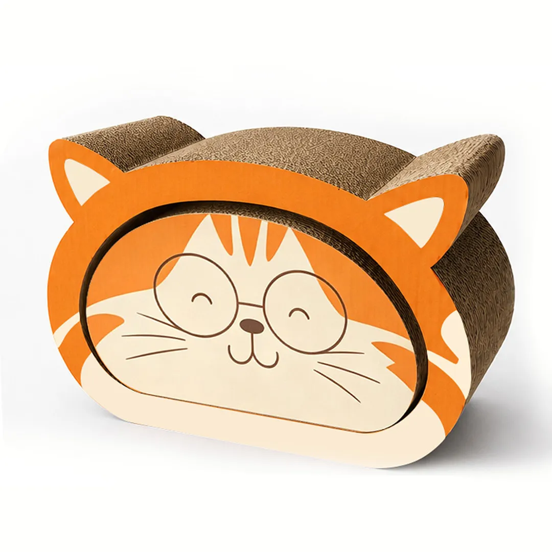 Hot Sale Custom 2-in-1 Orange Cat Scratcher ZB-0172 1
