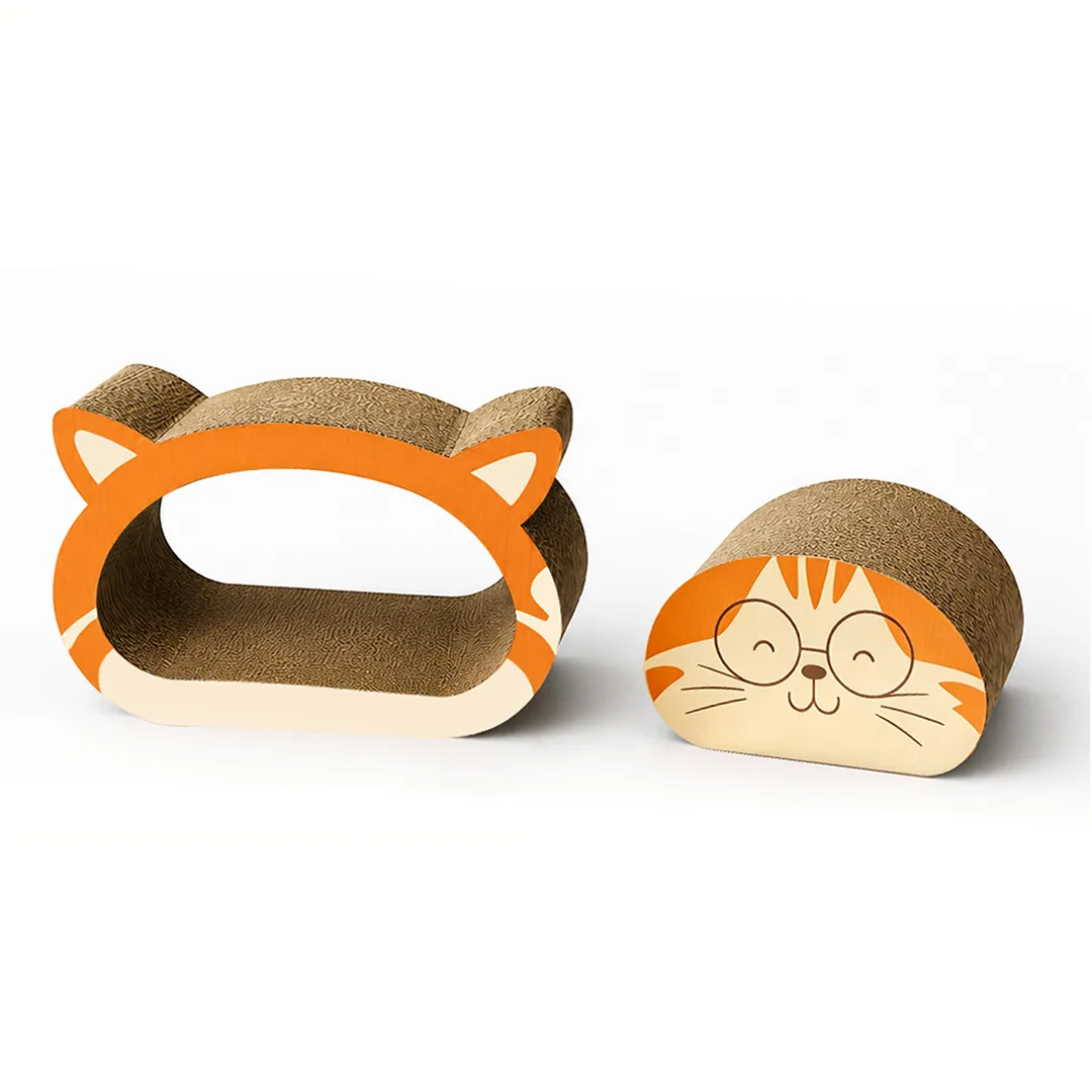 Hot Sale Custom 2-in-1 Orange Cat Scratcher ZB-0172 3