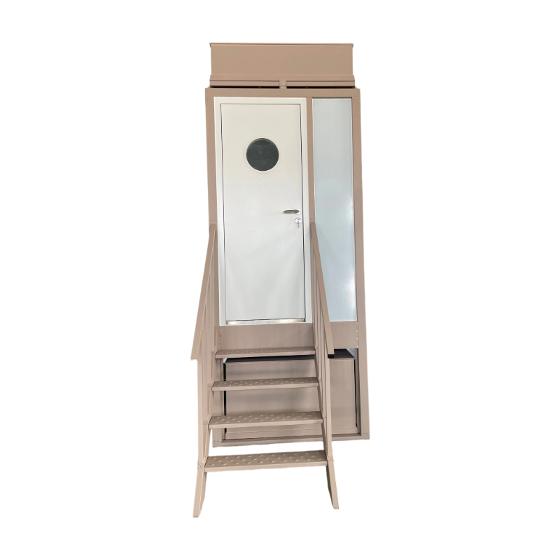 Portable Toilet Cabin With Water Tank and Septic Tank and Staircase 1