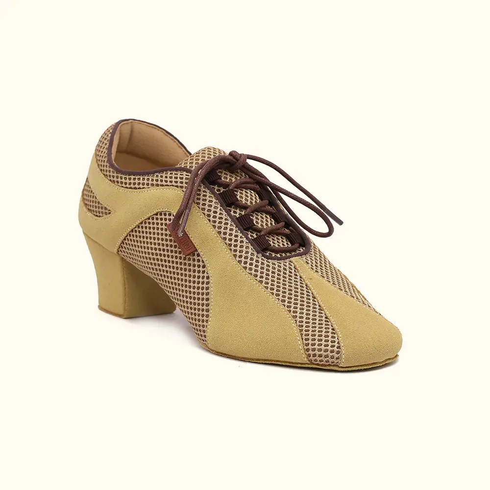Handmade Daily Latin Training Shoes Comfortable Suede Leather Practice Dance Shoes Supplier 1