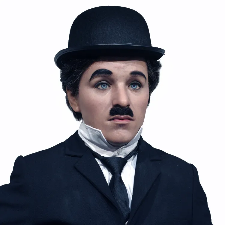 Hyper-Realistic Charlie Chaplin Life-Size Wax Statue 3