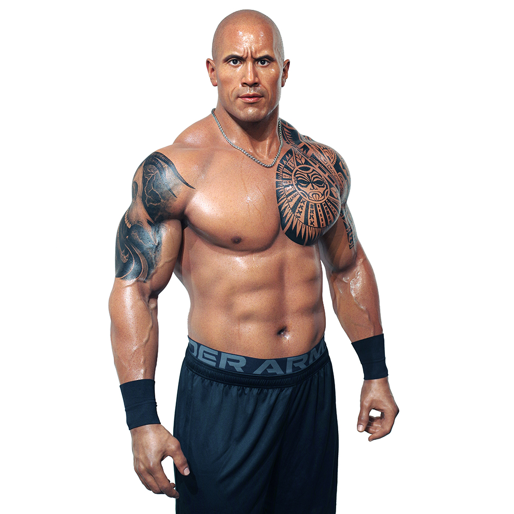 Maßgeschneiderte, professionelle, realistische Hauttextur 1:1 The Rock Silikon-Wachsfigur | DXDF Art, Grand Orient Wachsfigur 10