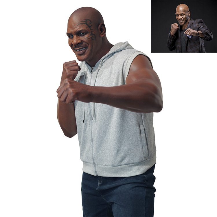 Hyper Realistic Silicone Boxing Champion Tyson Wax Statue -DXDF,Grand Orient Wax Figure 9