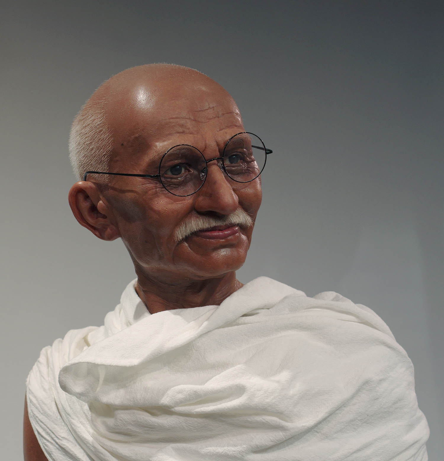 Factory Statue Collectible Simulated Life Size Silicone Wax Statues of Mohandas Gandhi | DXDF, Grand Orient Wax Figure 2