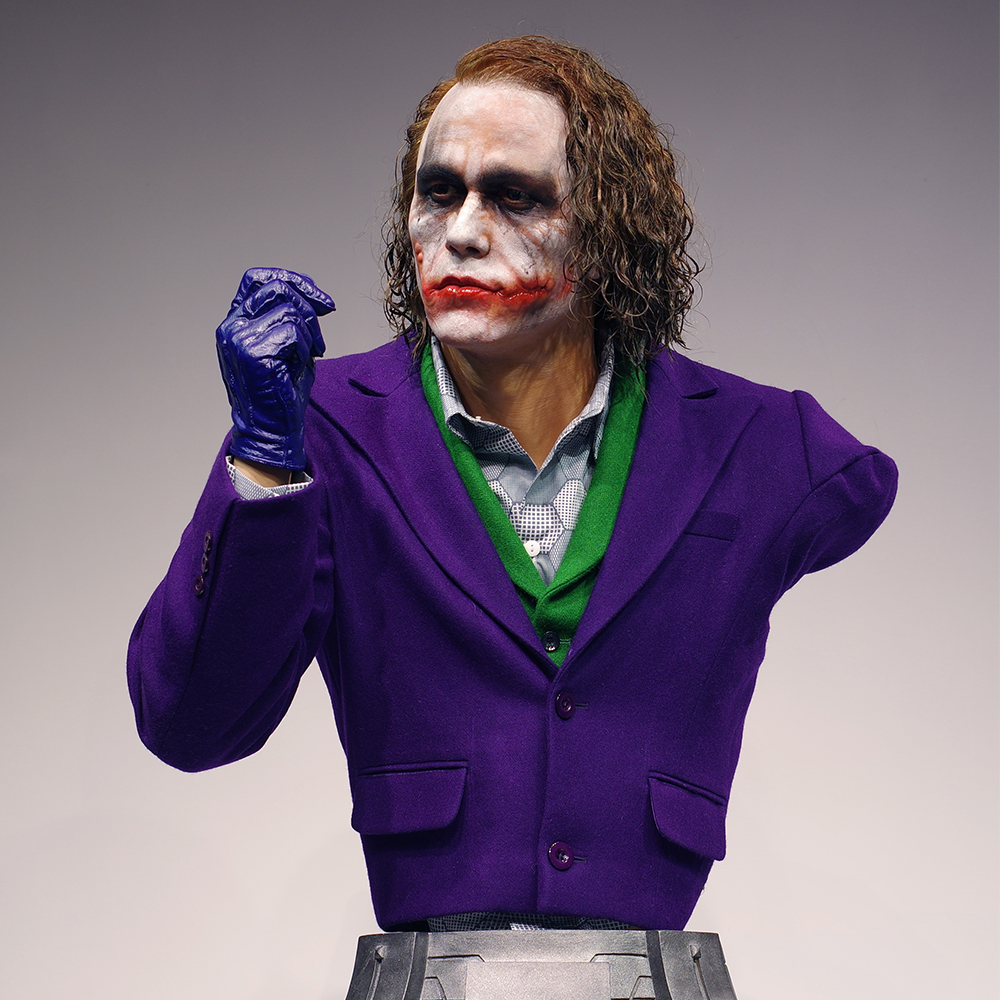 Dark Knight Tribute: Stunning Realistic Joker Bust Sculpture -Grand Orient Wax Art 11