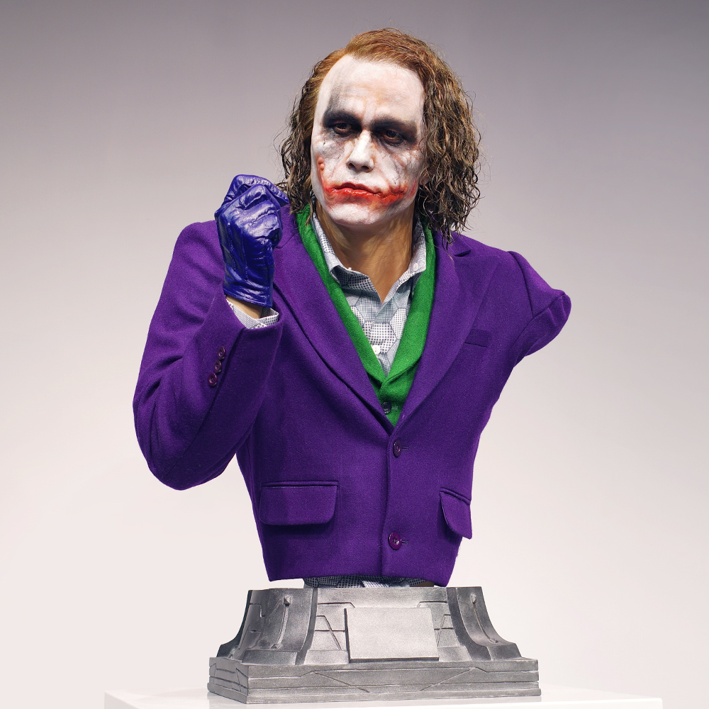 Dark Knight Tribute: Stunning Realistic Joker Bust Sculpture -Grand Orient Wax Art 10