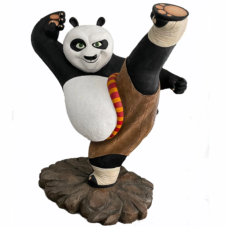 Theme Park and Amusement Park Essential Decoration Fiberglass Kung Fu Panda Sculpture | DXDF，Grand Orient Wax Figure 1