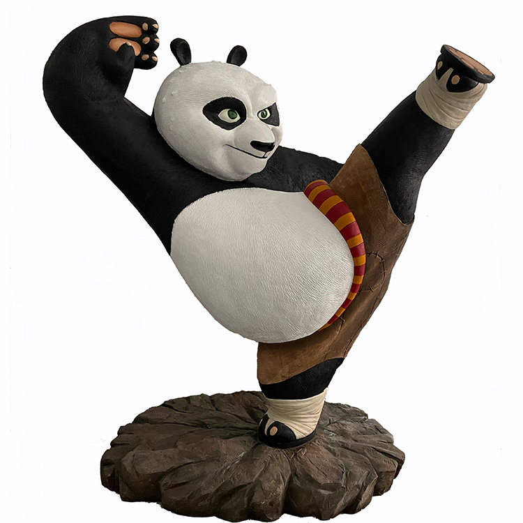 Theme Park and Amusement Park Essential Decoration Fiberglass Kung Fu Panda Sculpture | DXDF,Grand Orient Wax Figure 2