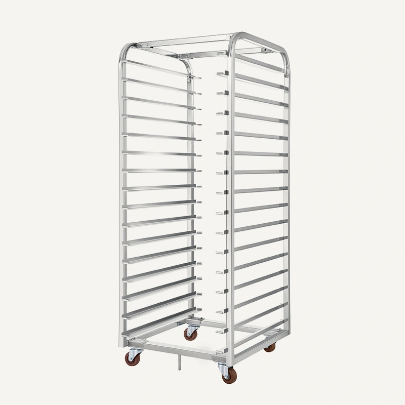 Stainless Steel Bread Baking Trolleys with 32pcs Bread Pans 1