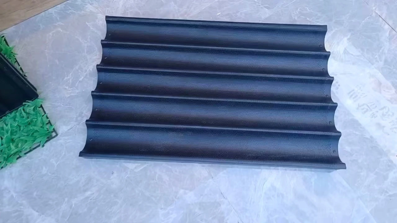 5-Groove Non-Stick Baguette Tray with Stainless Steel Frame 1